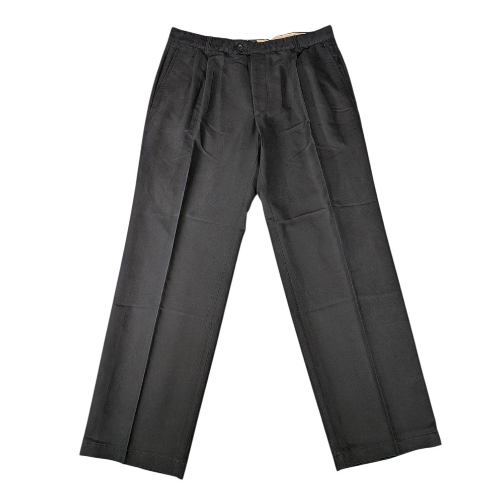 Hugo Boss Golf Mens Vintage Pleated Black Trousers Pants 38x32 Snr 2402 Art06630